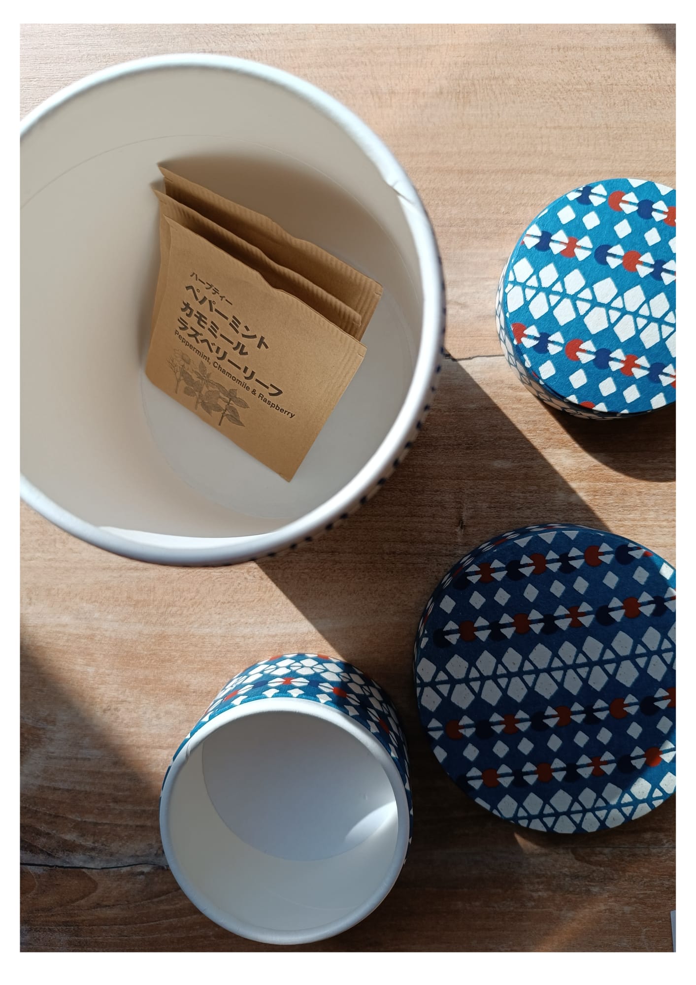 Washi container blue L size