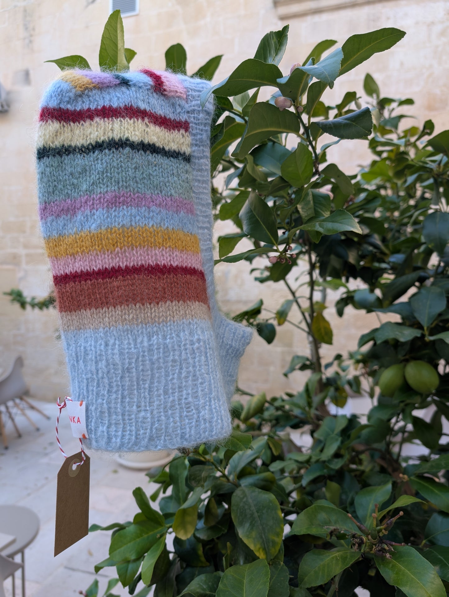 HANNKA Hoodie - striped light blue