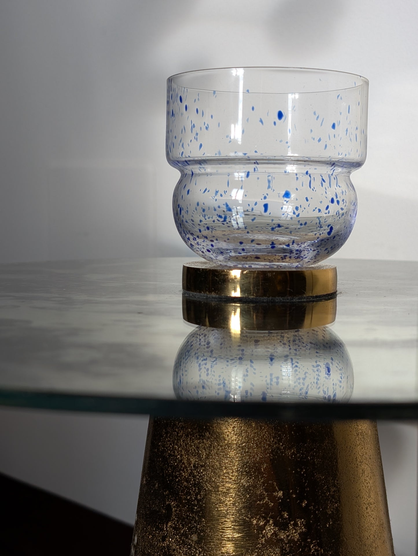 RUNO glasses - cobalt dots (set of 2 glasses)