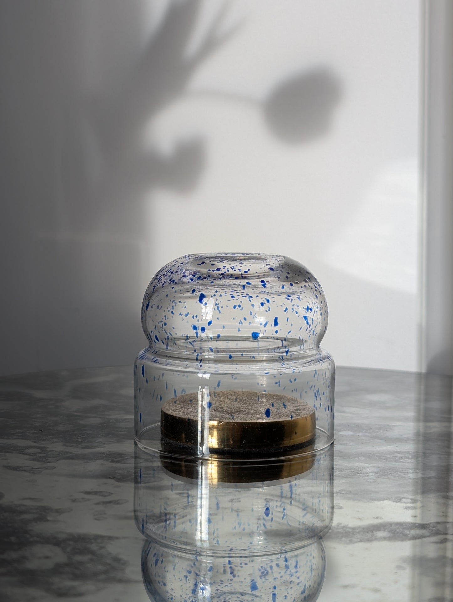 RUNO glasses - cobalt dots (set of 2 glasses)