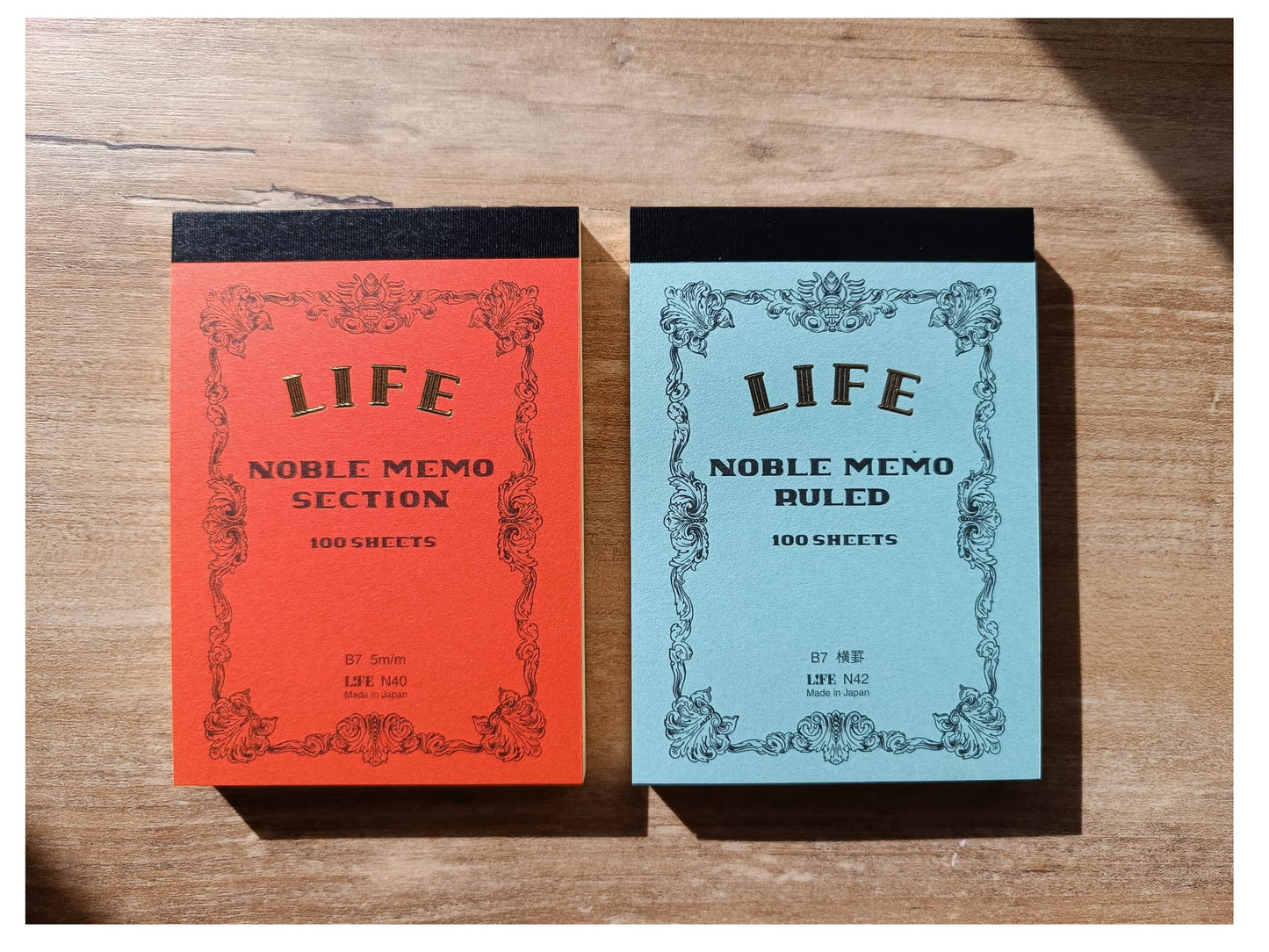 LIFE memo pad 2 sets Light blue & Orange