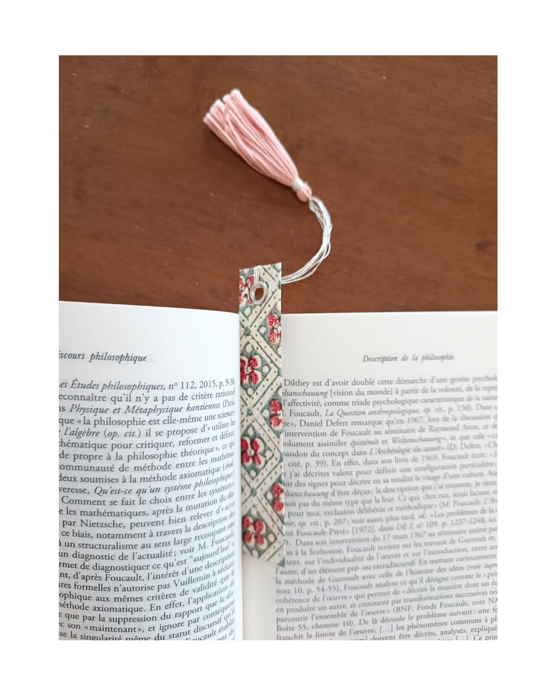 HANDMADE BOOKMARAK tile flower