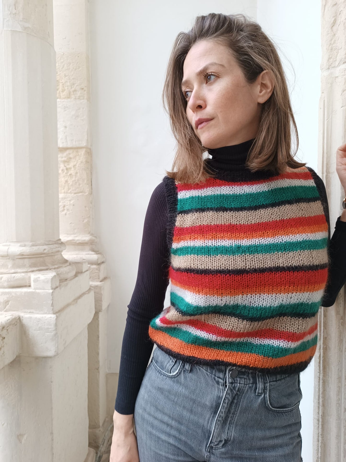 HANNKA Vest - striped color