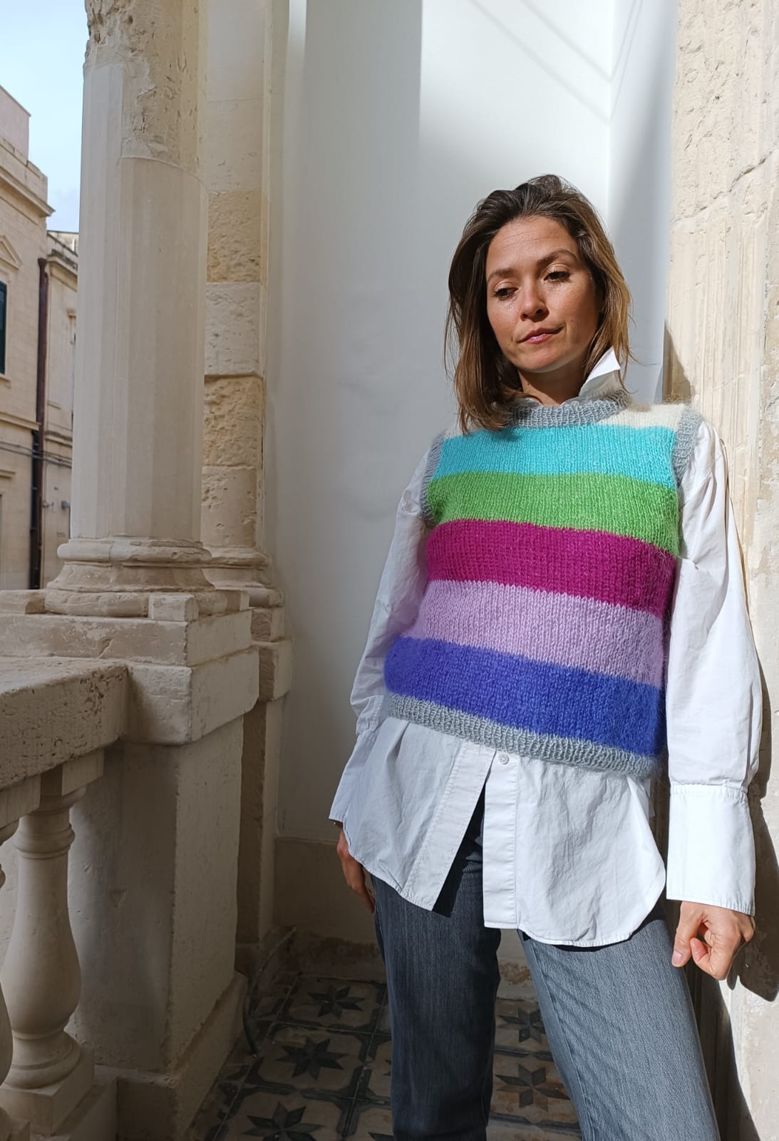 HANNKA Vest - striped color