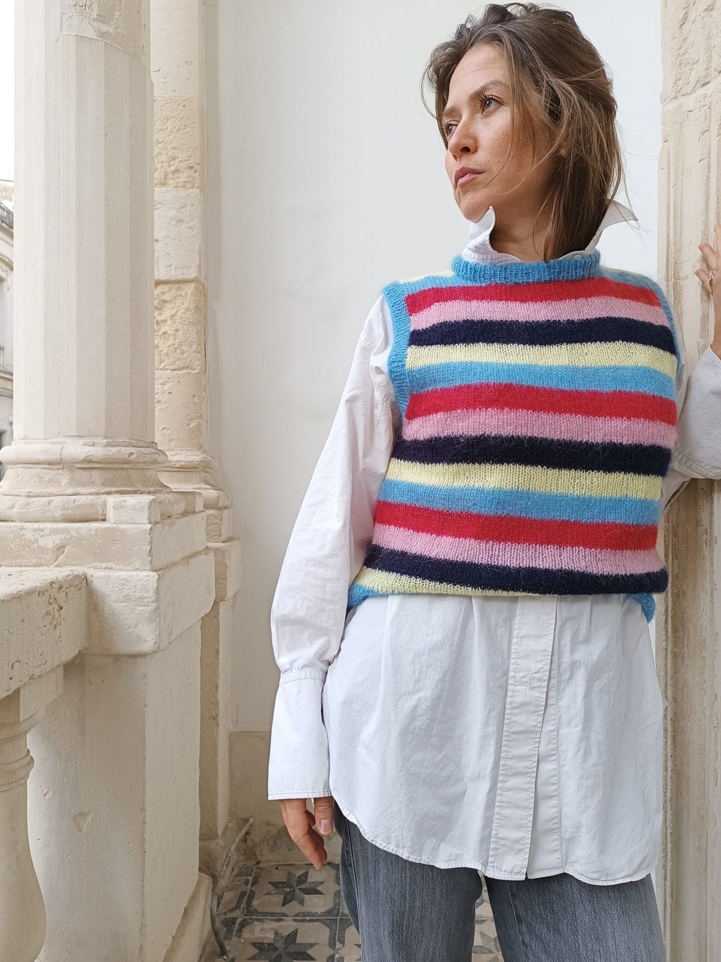 HANNKA Vest - striped color