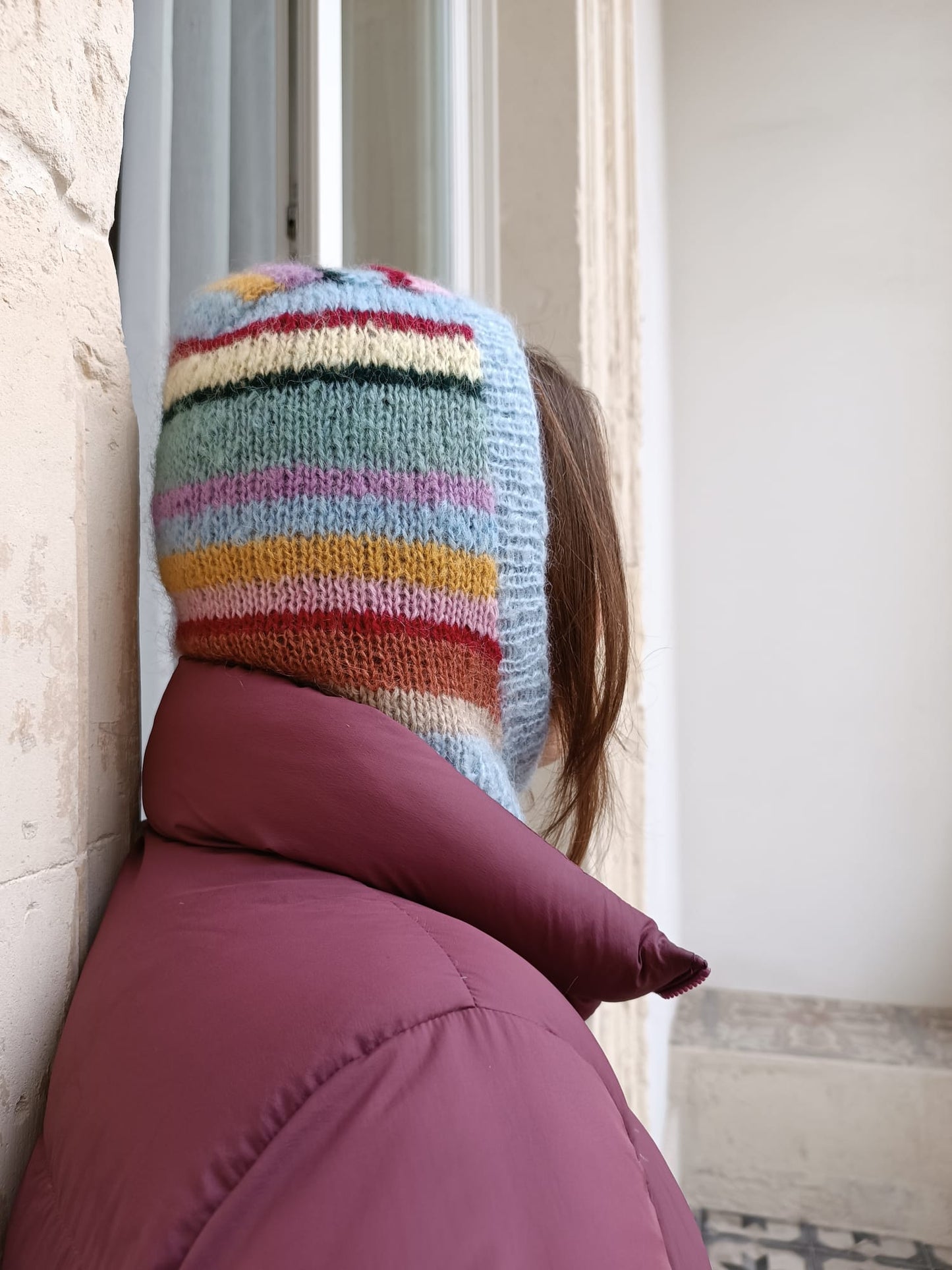 HANNKA Hoodie - striped light blue