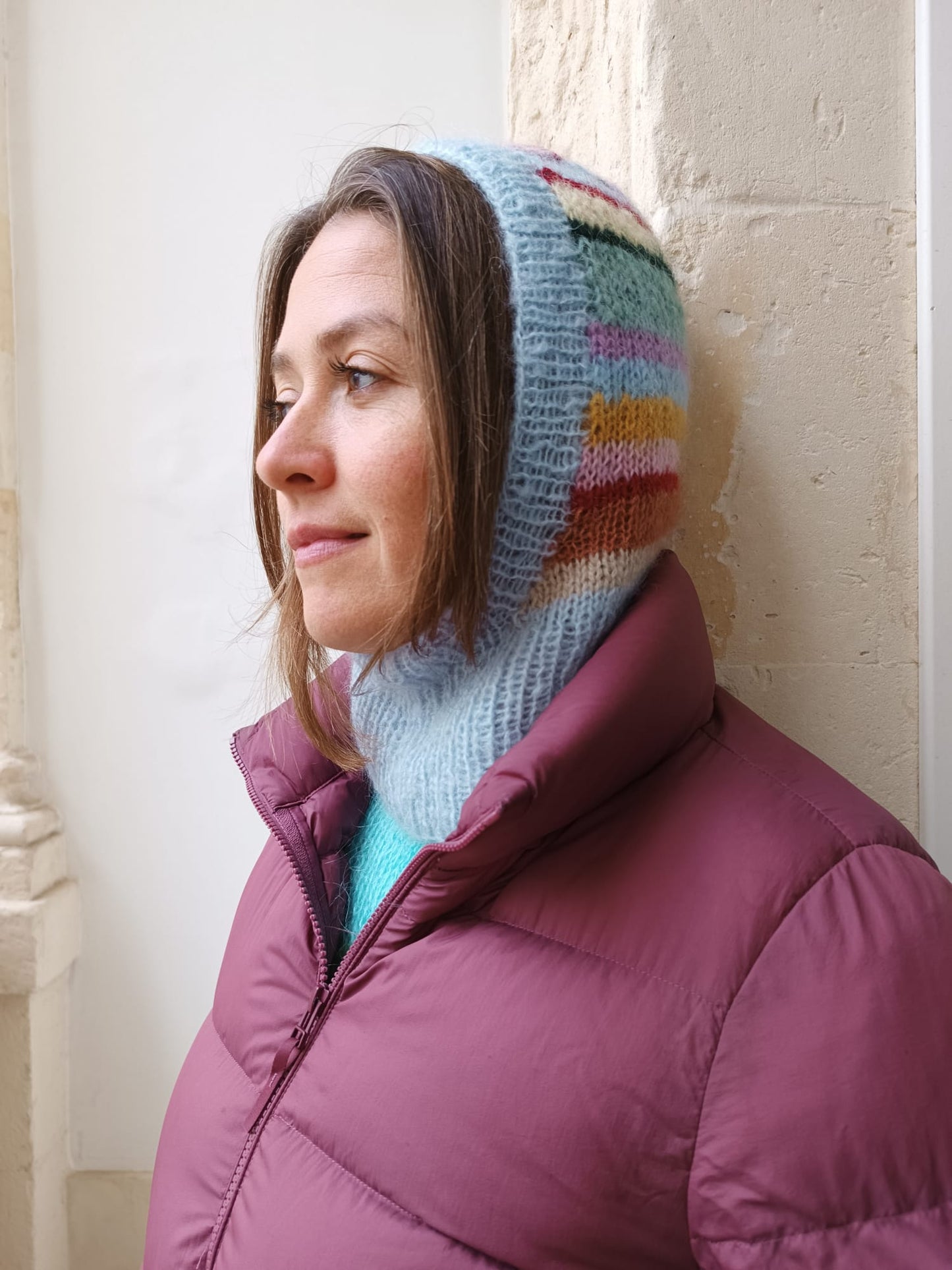 HANNKA Hoodie - striped light blue