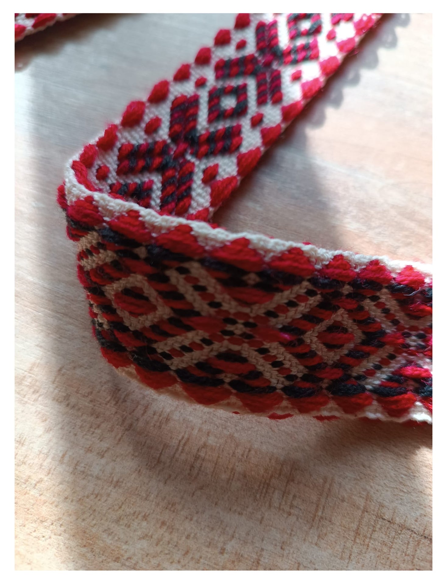 Lithuanina hand knitted neck tie and belt リトアニア手織りベルト・ネクタイ