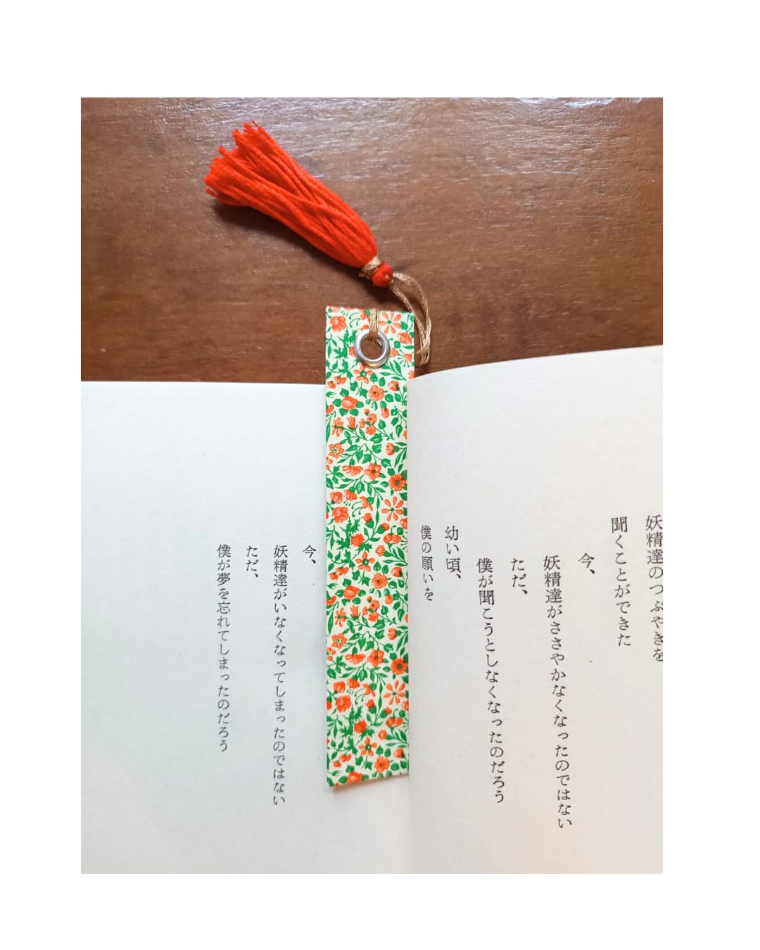 HANDMADE BOOKMARK SUMMER FLOWER