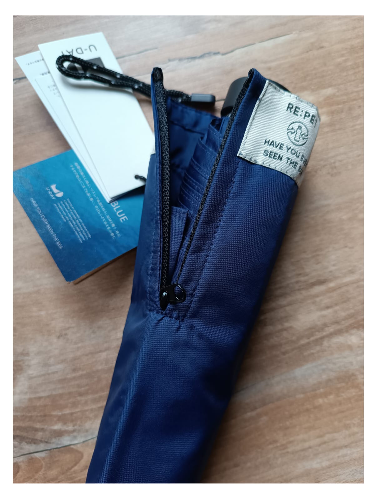 Japanese folding umbrella blue