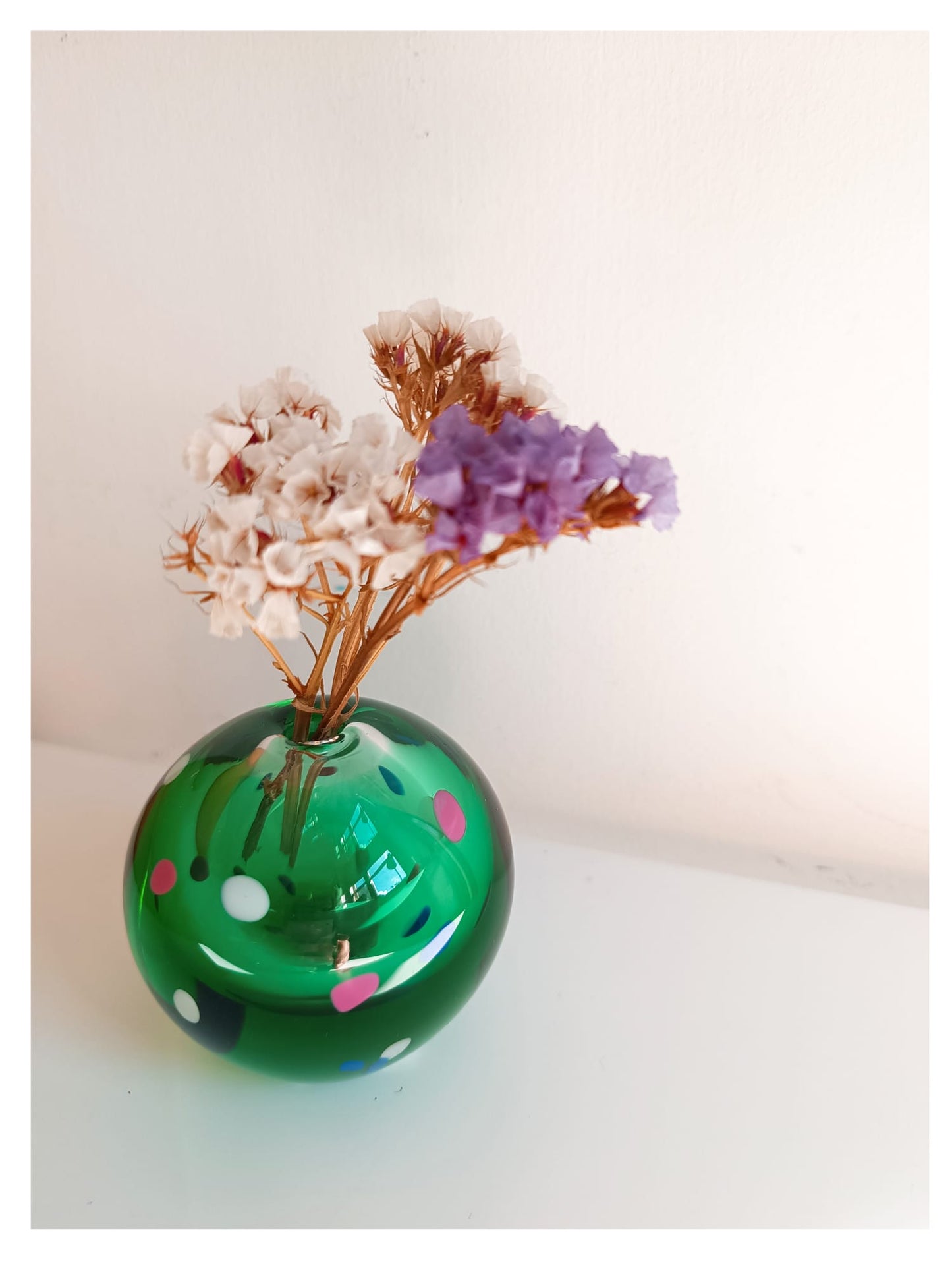 Glass Flower vase - TSUGARU BIIDRO - GREEN
