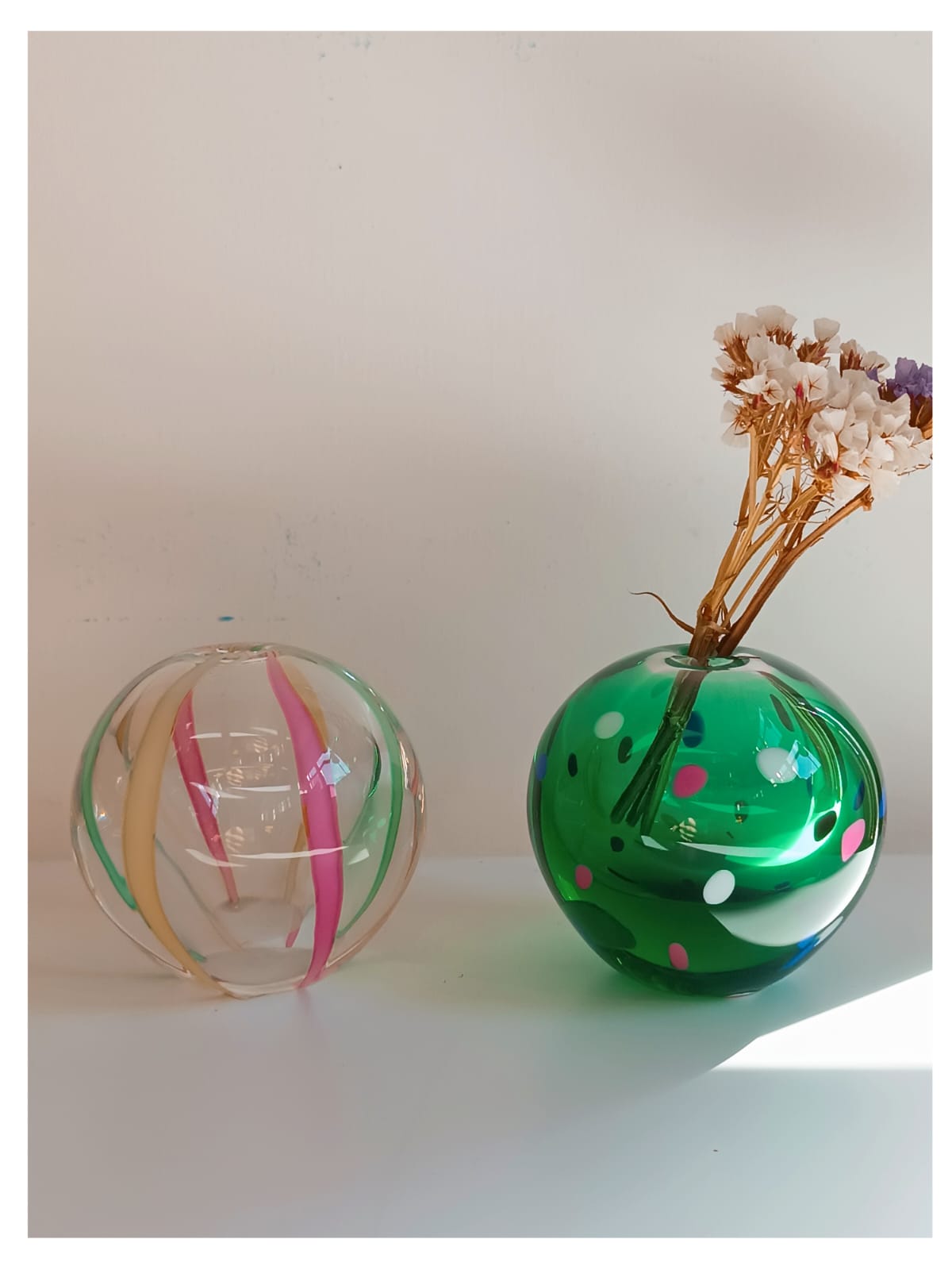 Glass Flower vase - TSUGARU BIIDRO - GREEN