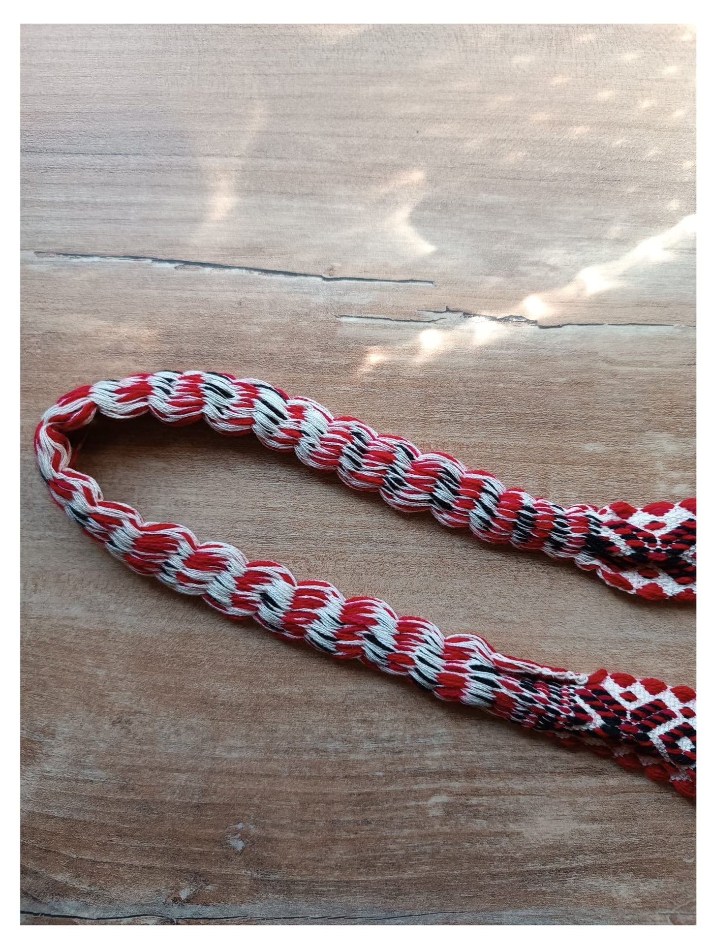 Lithuanina hand knitted neck tie and belt リトアニア手織りベルト・ネクタイ