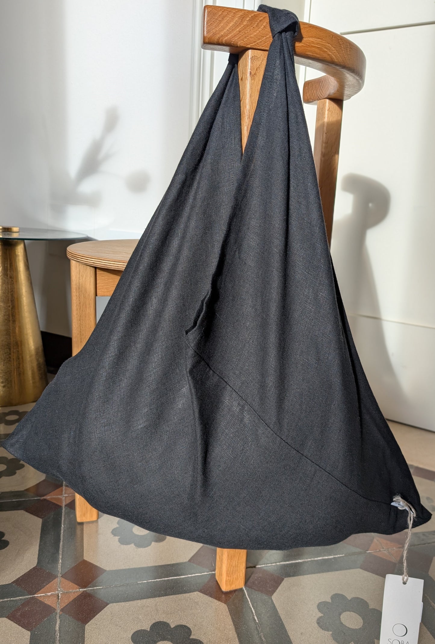 SOBA ORIGAMI Bag - linen black