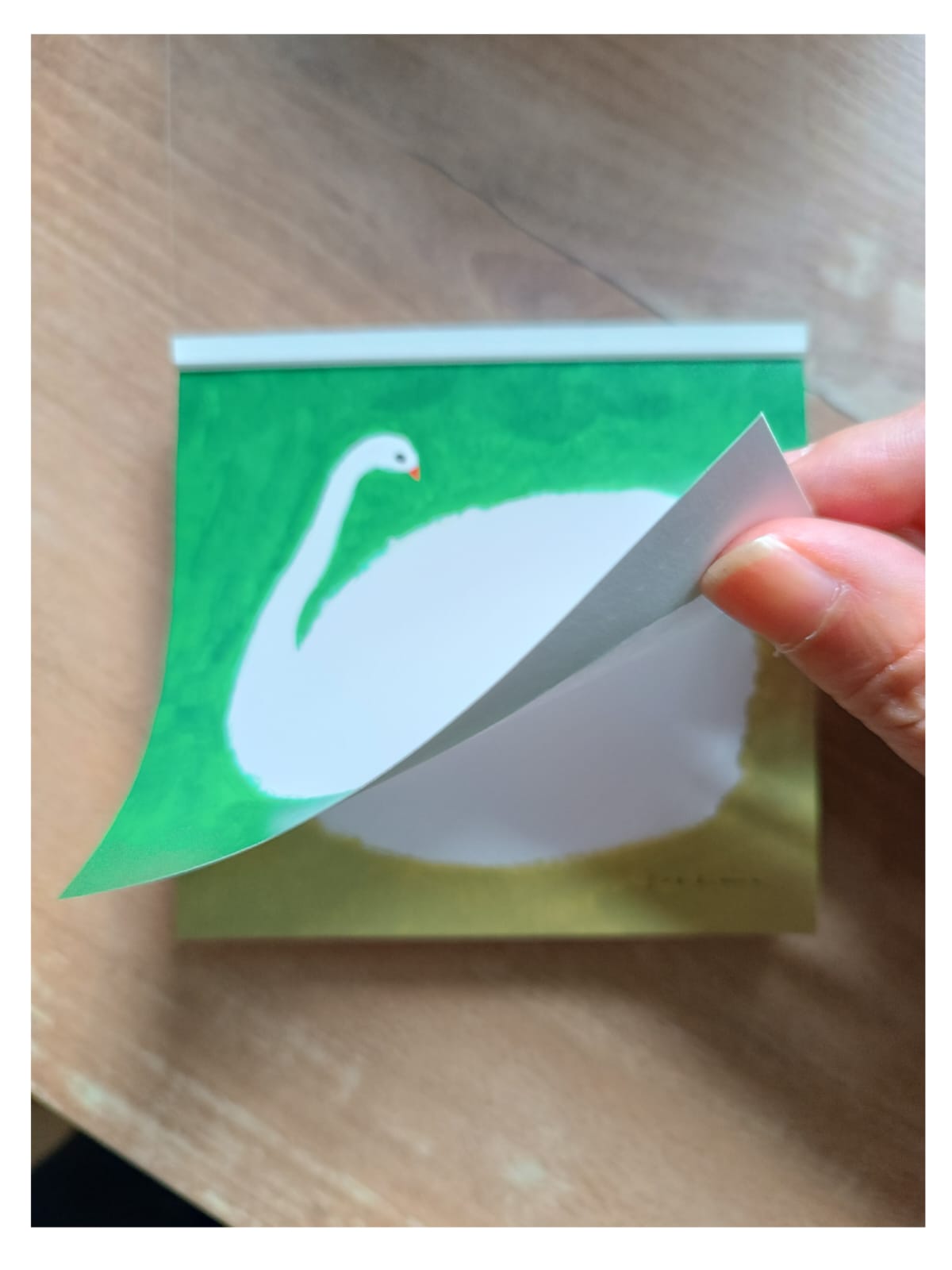 Hyogensha Swan small letter & block memo