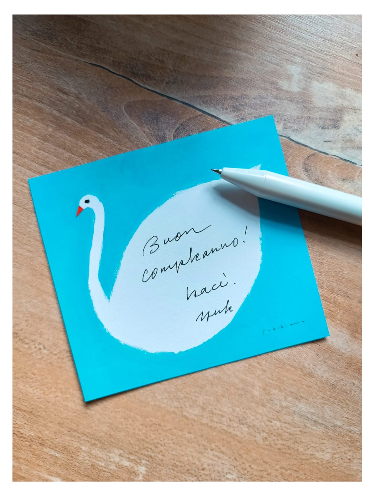 Hyogensha Swan small letter & block memo