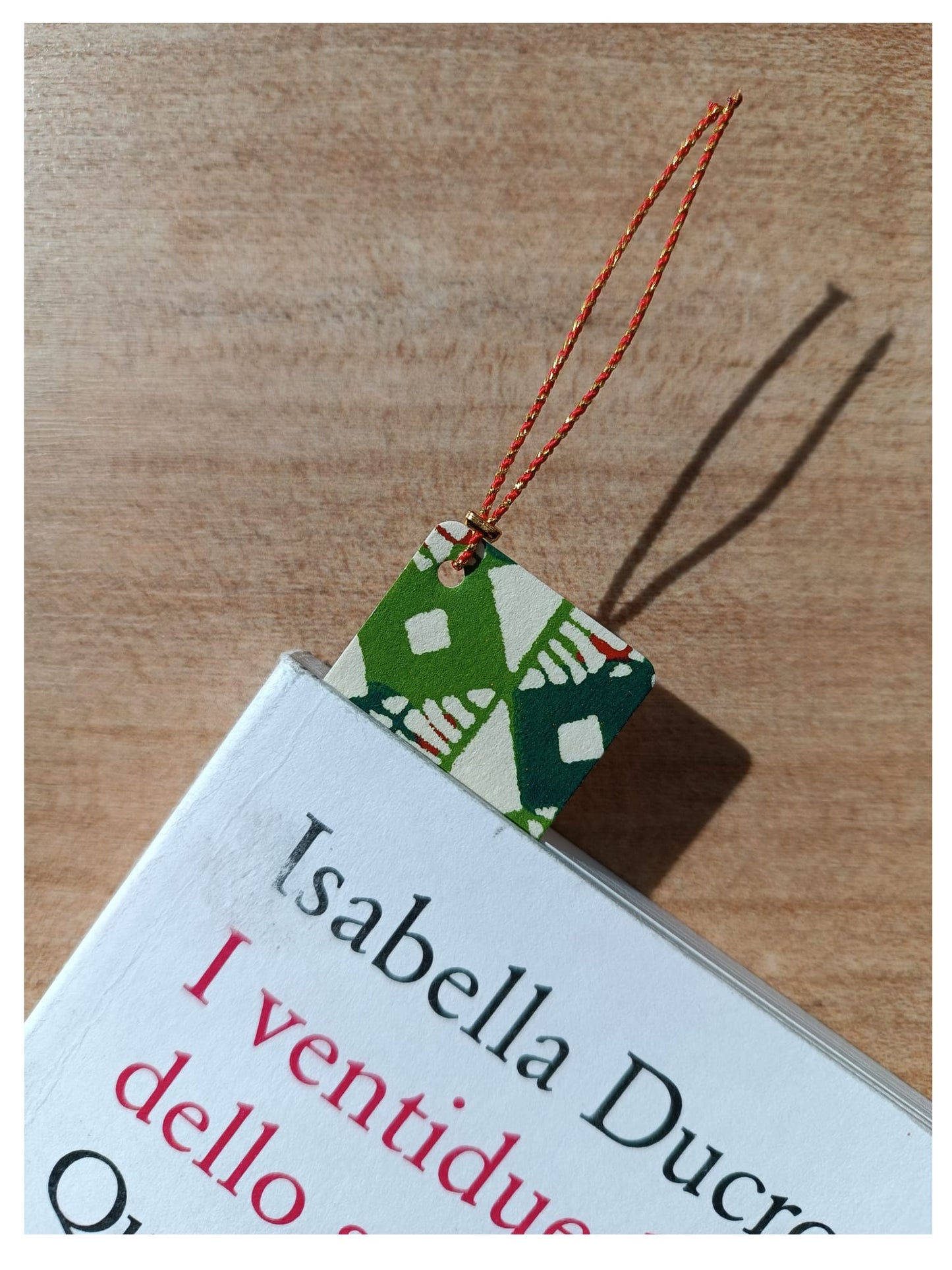 Washi book marker green