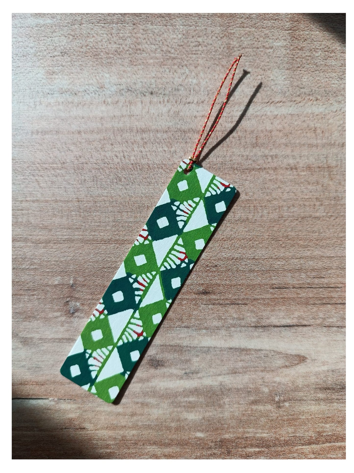 Washi book marker green