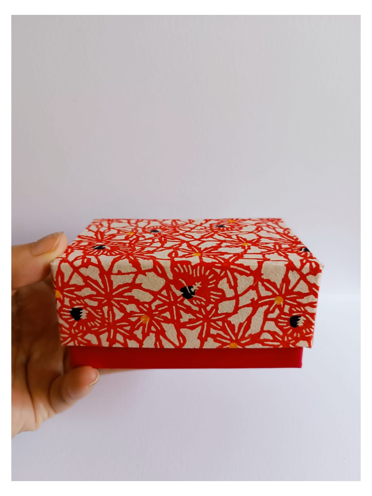 Anyuk handmade buisiness card box RED FLOWER
