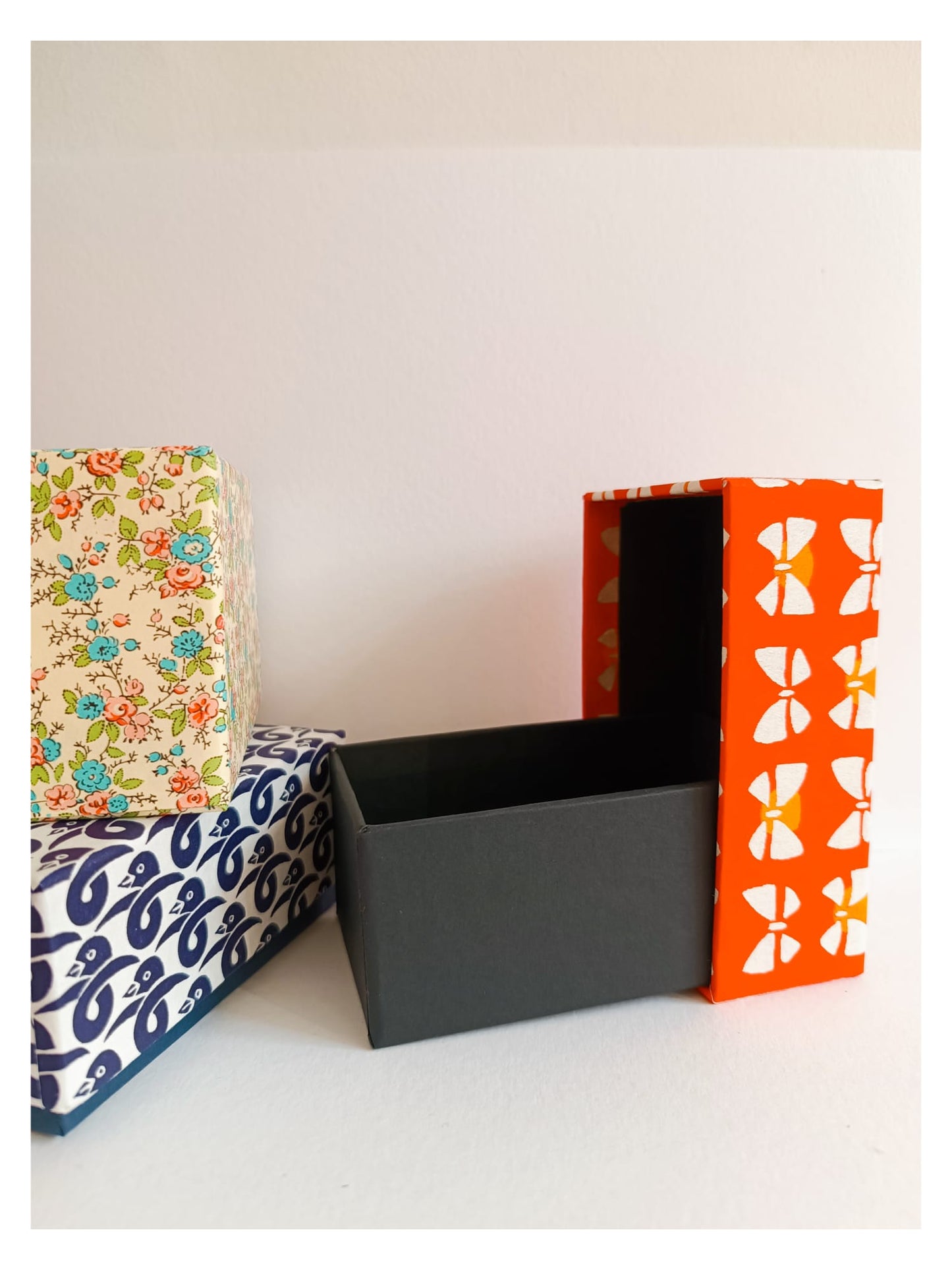 Anyuk handmade buisiness card box ORANGE RIBBON