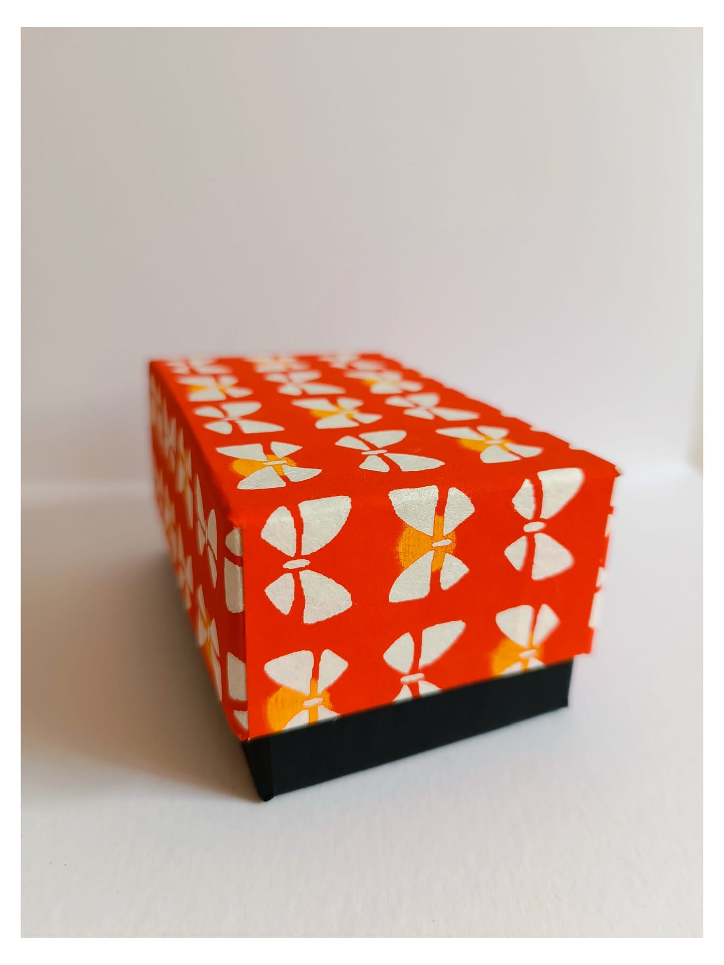 Anyuk handmade buisiness card box ORANGE RIBBON