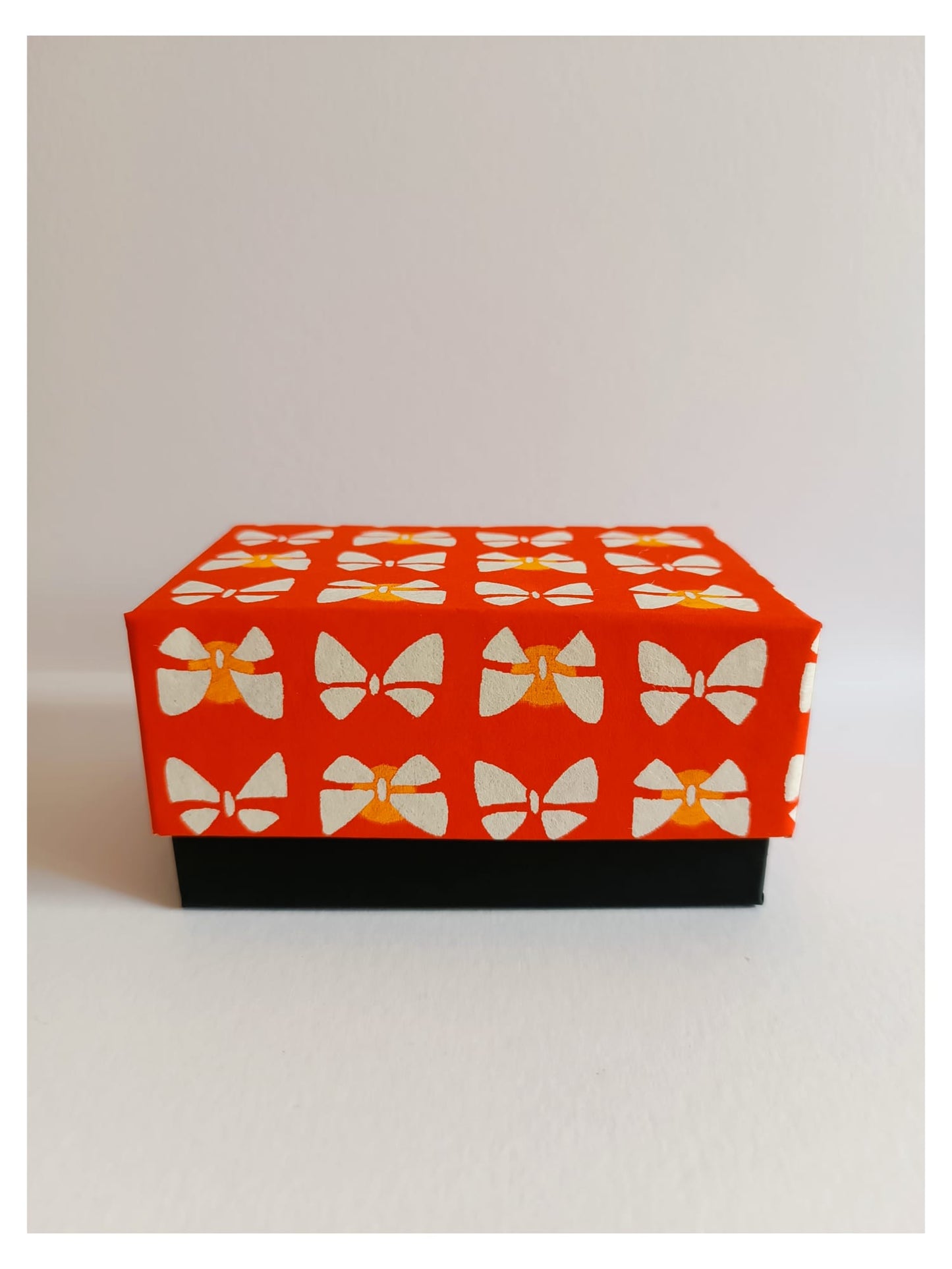 Anyuk handmade buisiness card box ORANGE RIBBON