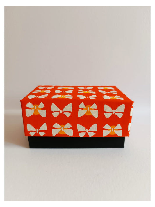 Anyuk handmade buisiness card box ORANGE RIBBON