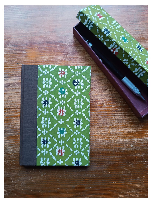 ANYUK  Handmade KATAZOME NOTE BOOK WAKABA