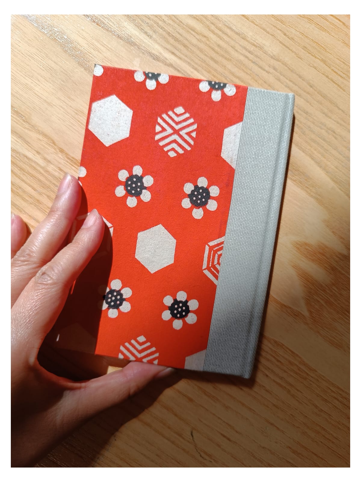 ANYUK  Handmade KATAZOME NOTE BOOK KIKAGAKU AKA
