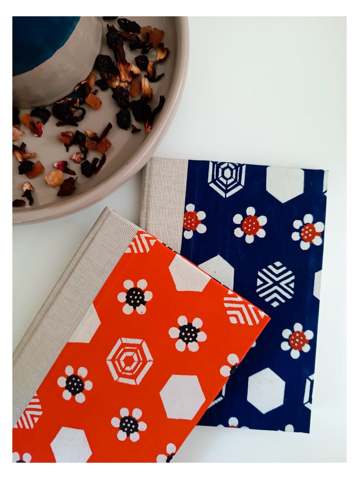ANYUK  Handmade KATAZOME NOTE BOOK KIKAGAKU AO