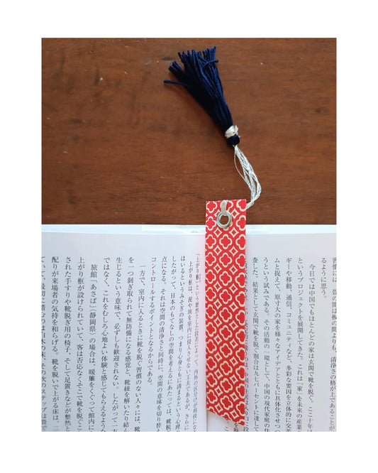 HANDMADE BOOKMARK ARABESC RED