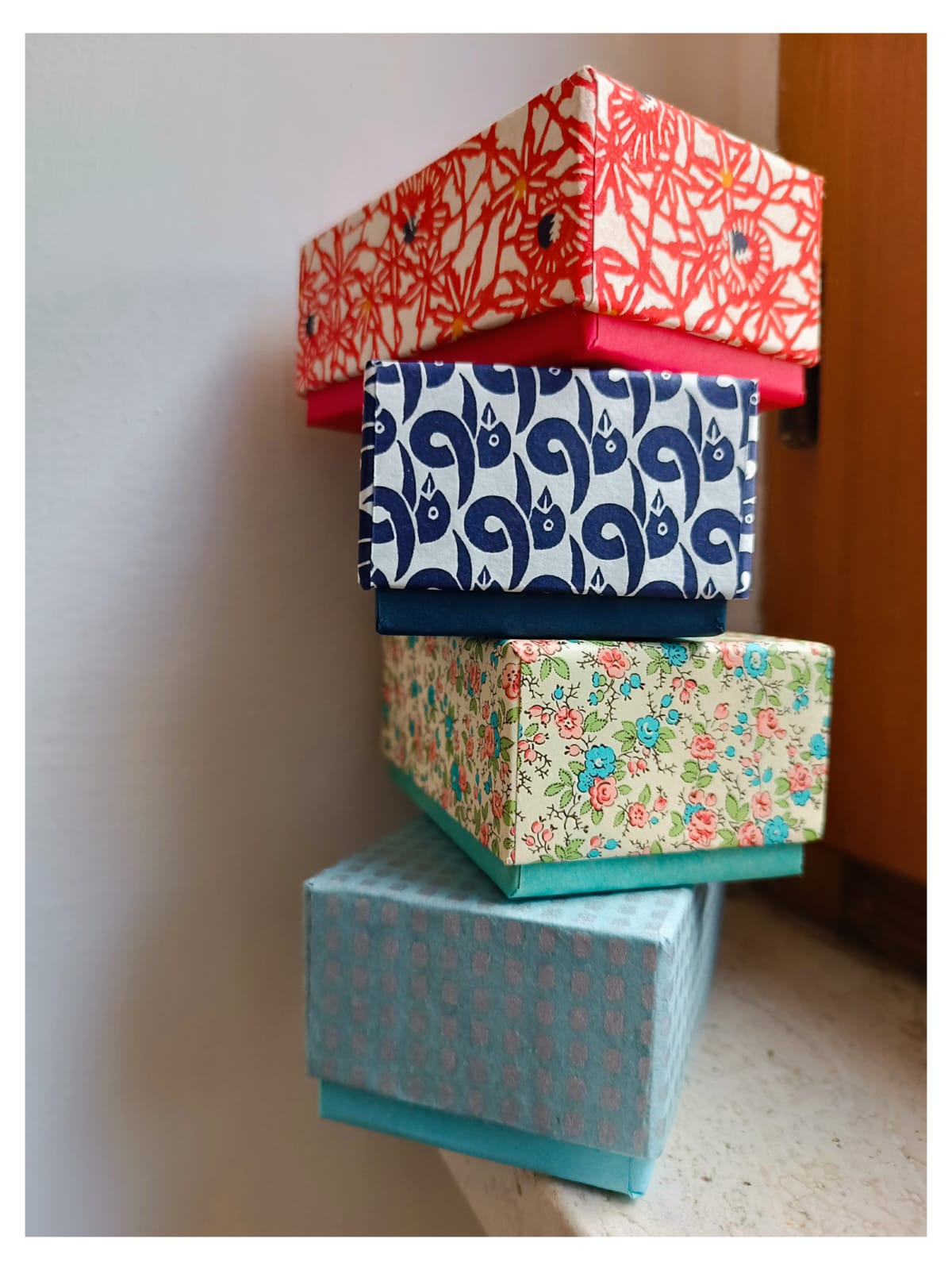 Anyuk handmade buisiness card box RED FLOWER