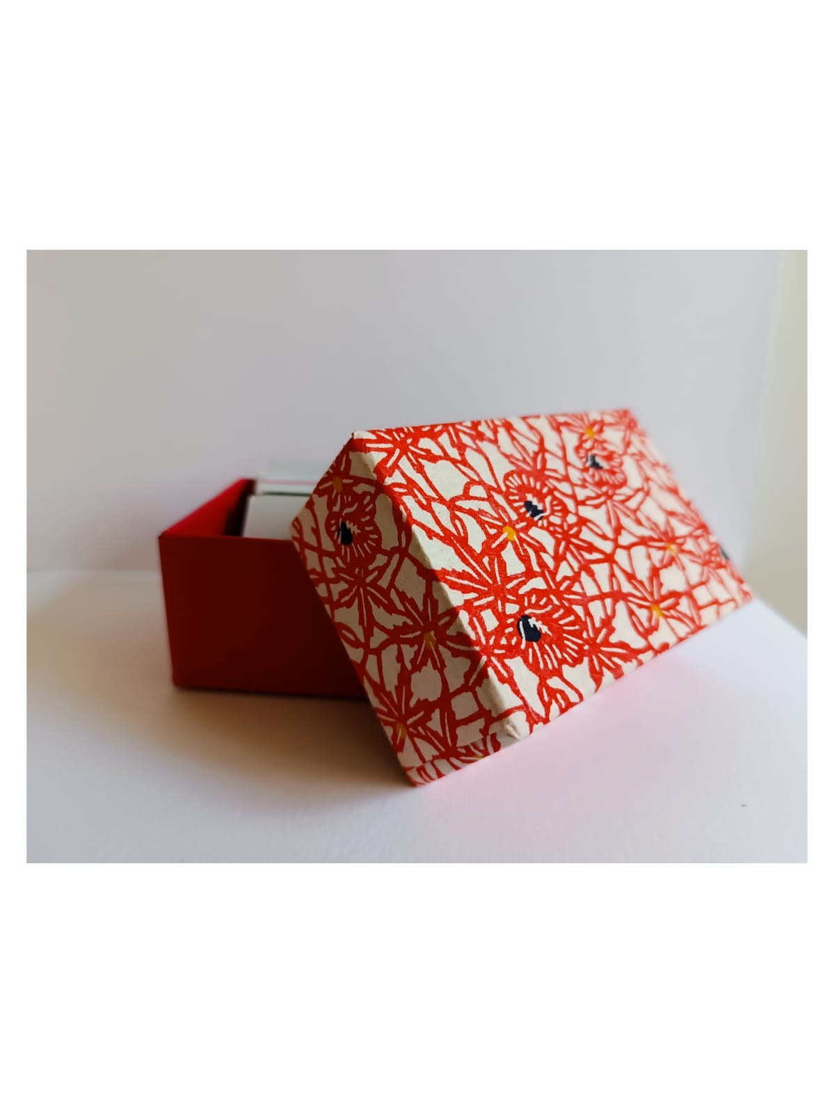 Anyuk handmade buisiness card box RED FLOWER
